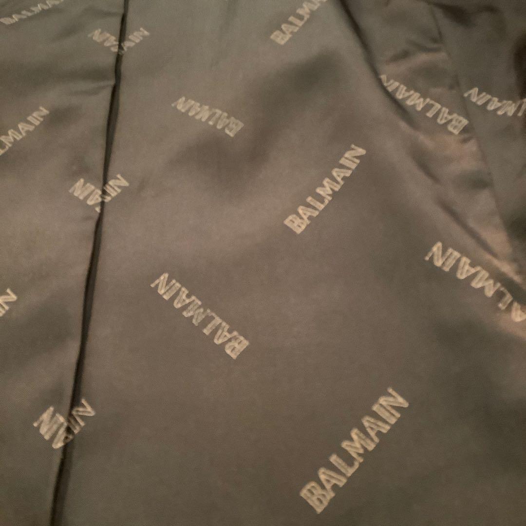 BALMAN バルマン　ラムレザージップアップジャケット　ネイビー　サイズ13