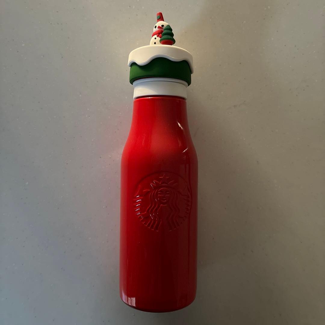 スターバックス クリスマスボトル　雪だるまとクリスマスツリー