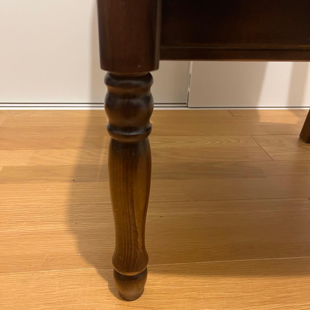 訳アリ カリモク アームチェア 緑レザー 木製椅子 キツツキ　廃盤品　送料込み③