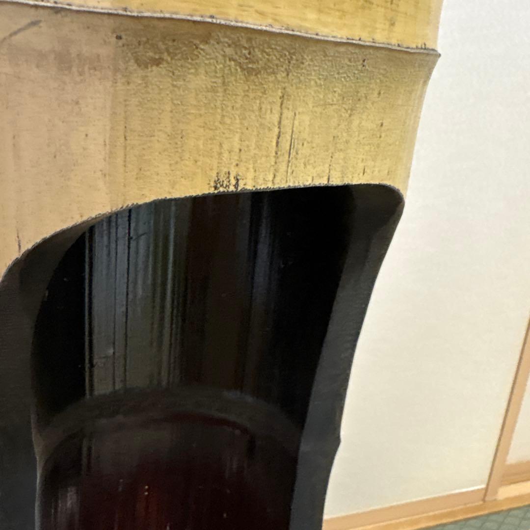 50 美品　根付き　三重切り　三重切　 生け花　生花　竹花入れ　竹筒　華道具