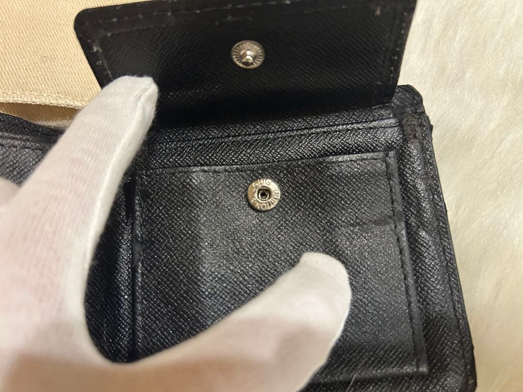 LOUIS VUITTON ダミエ 二つ折り財布グラフィットポルトフォイユマルコ