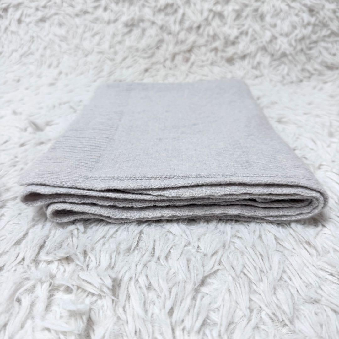 【カシミヤ混】JOHN SMEDLEY イギリス製 マフラー グレー