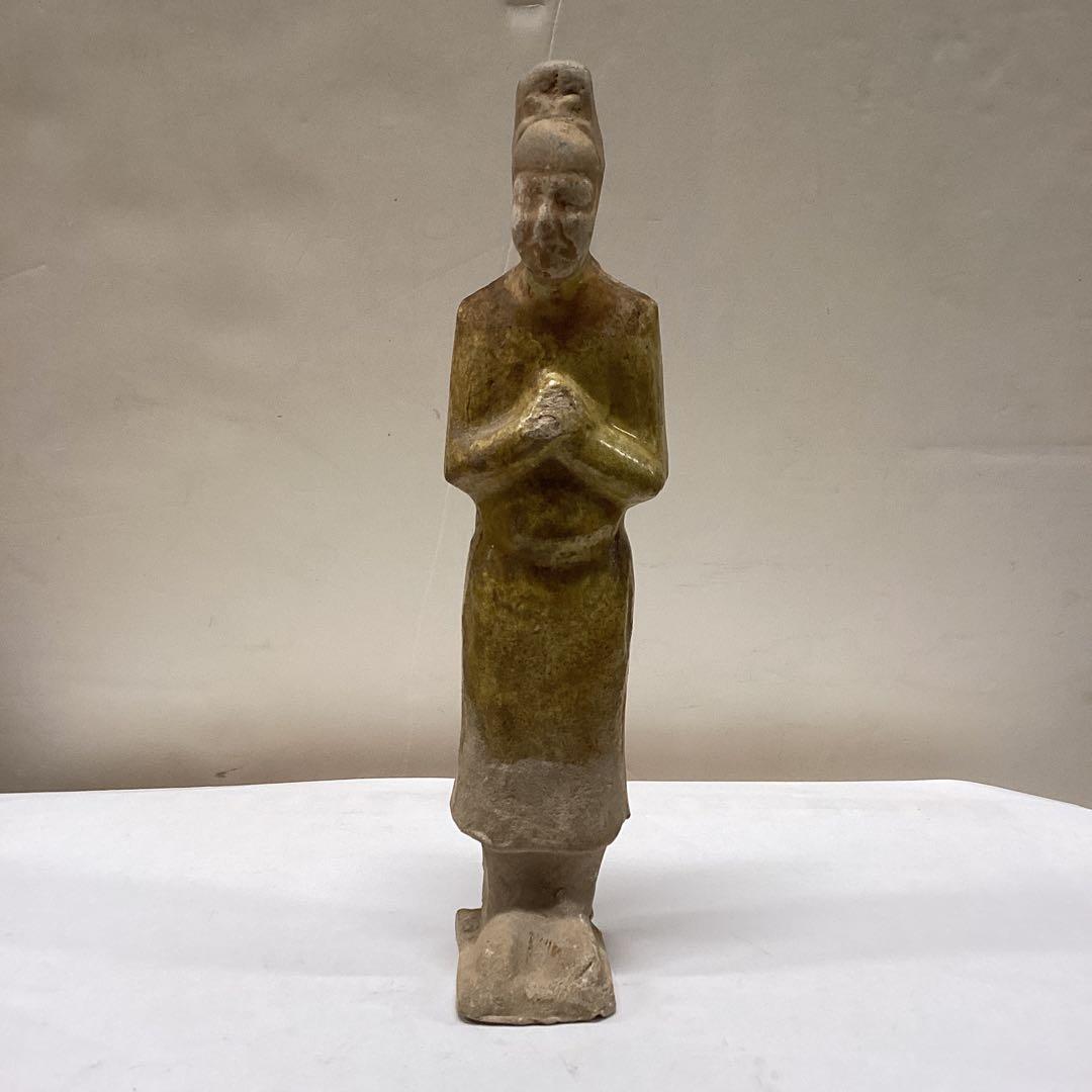 古代中国加彩佣(遼時代の兵士の像です)