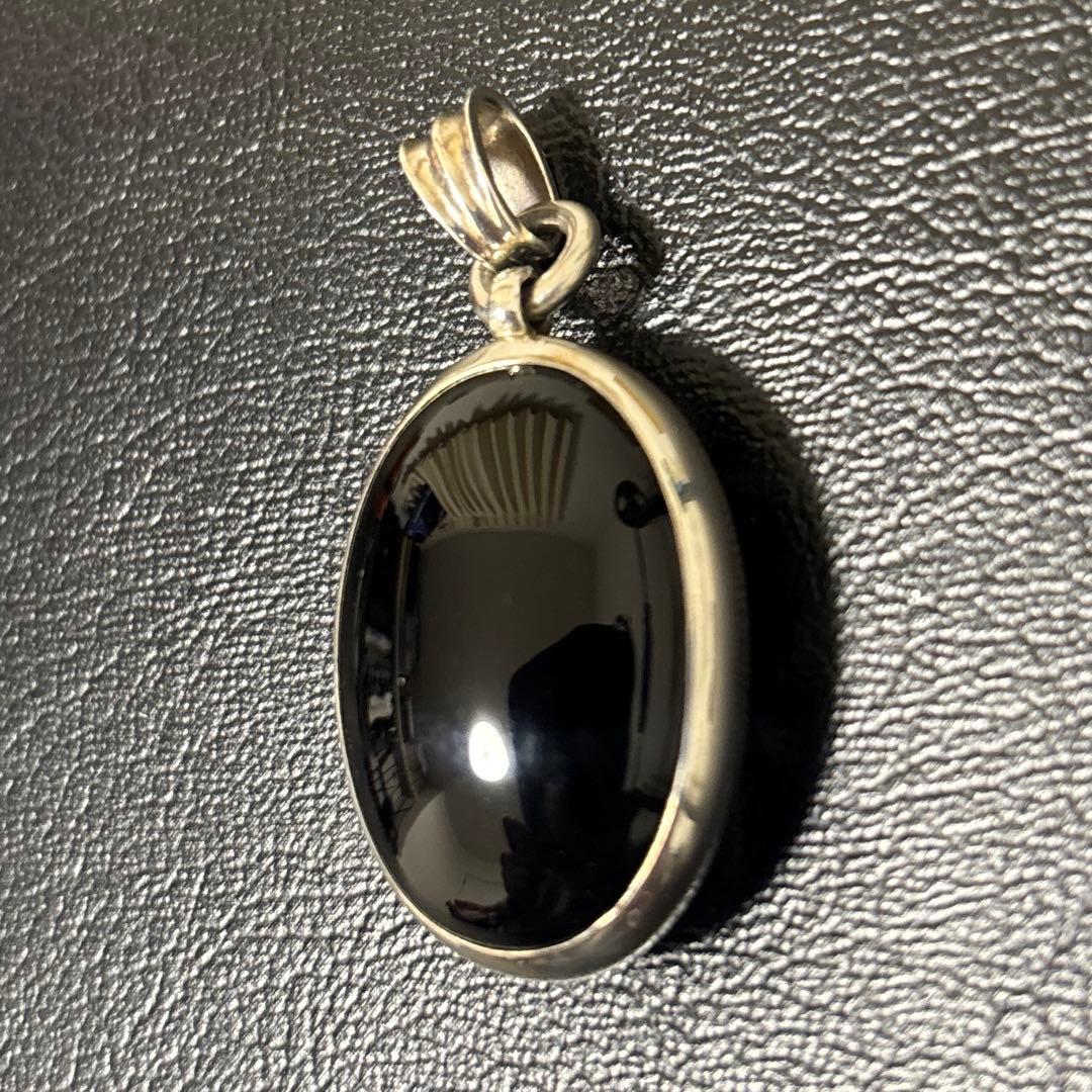 アクアシルバー　オニキス　ペンダントトップ
