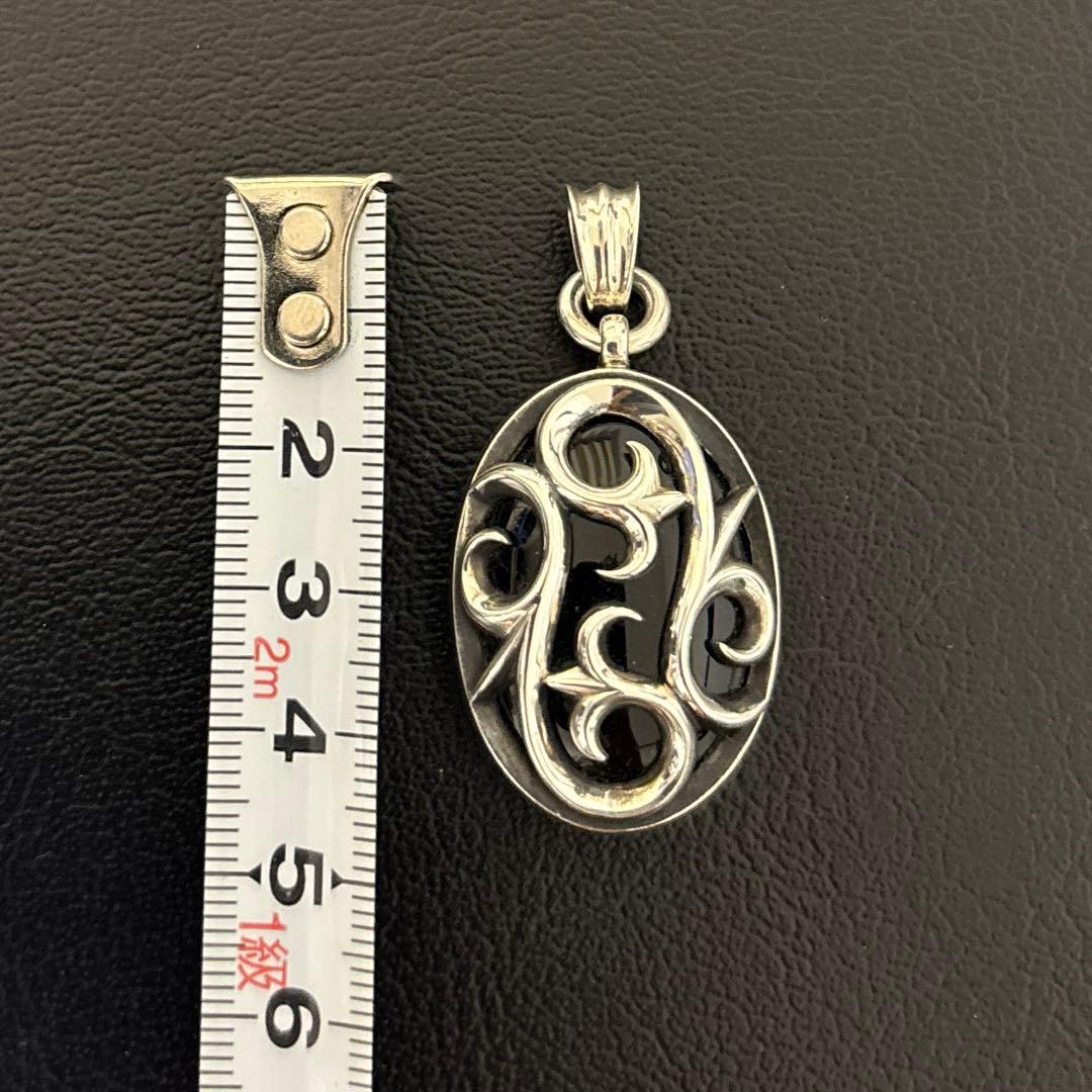 アクアシルバー　オニキス　ペンダントトップ