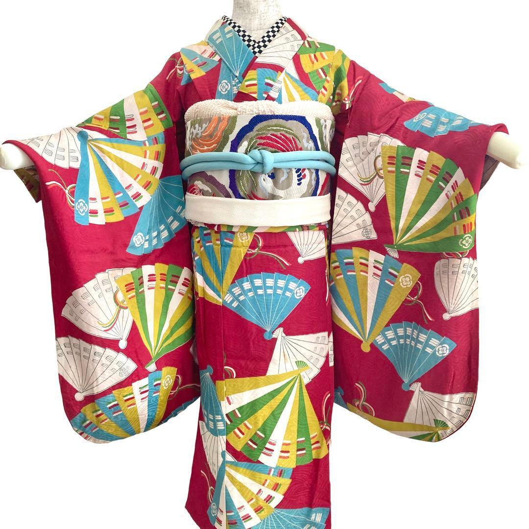 アンティーク 7歳 女の子 子供着物 七五三 アンティーク着物 NO30