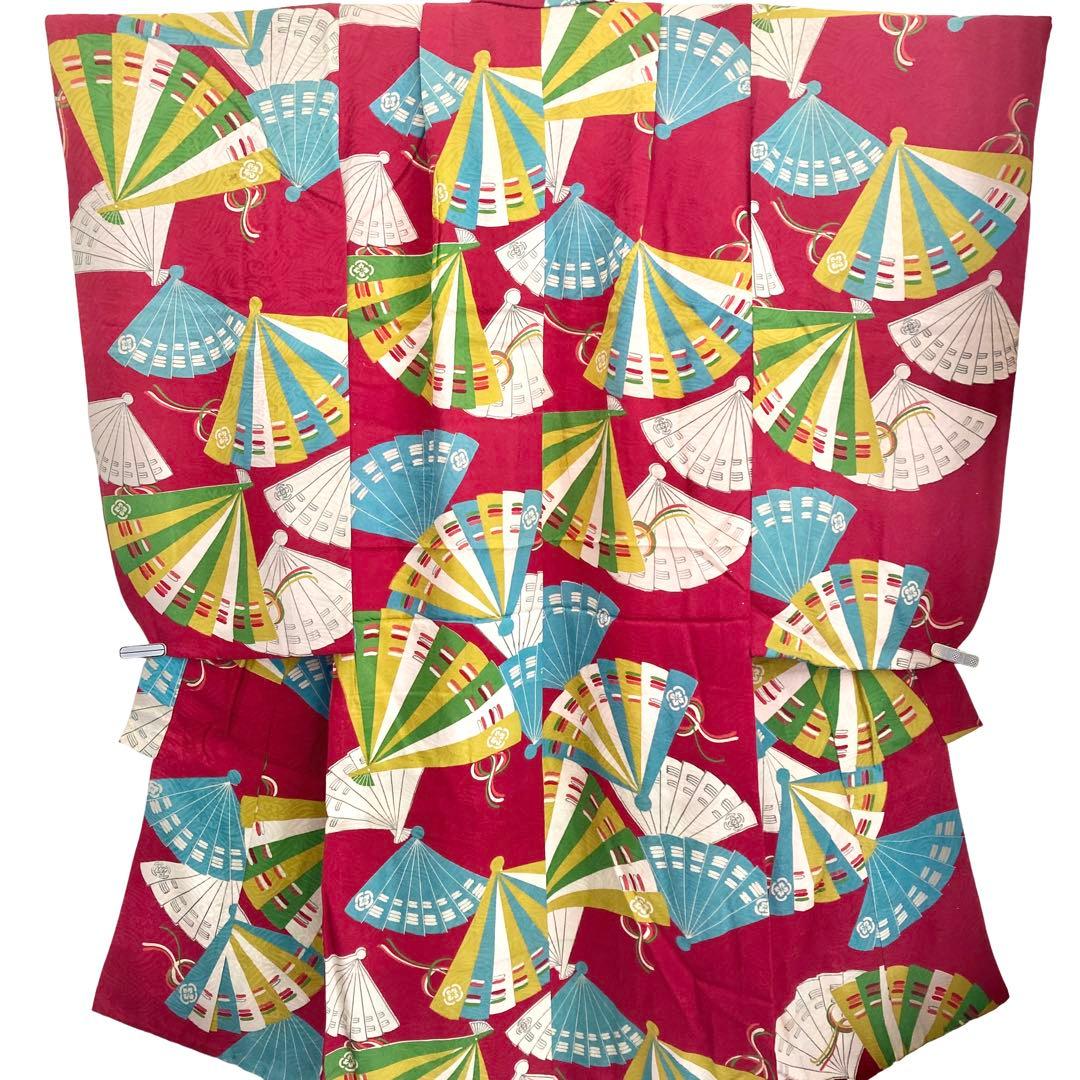 アンティーク 7歳 女の子 子供着物 七五三 アンティーク着物 NO30