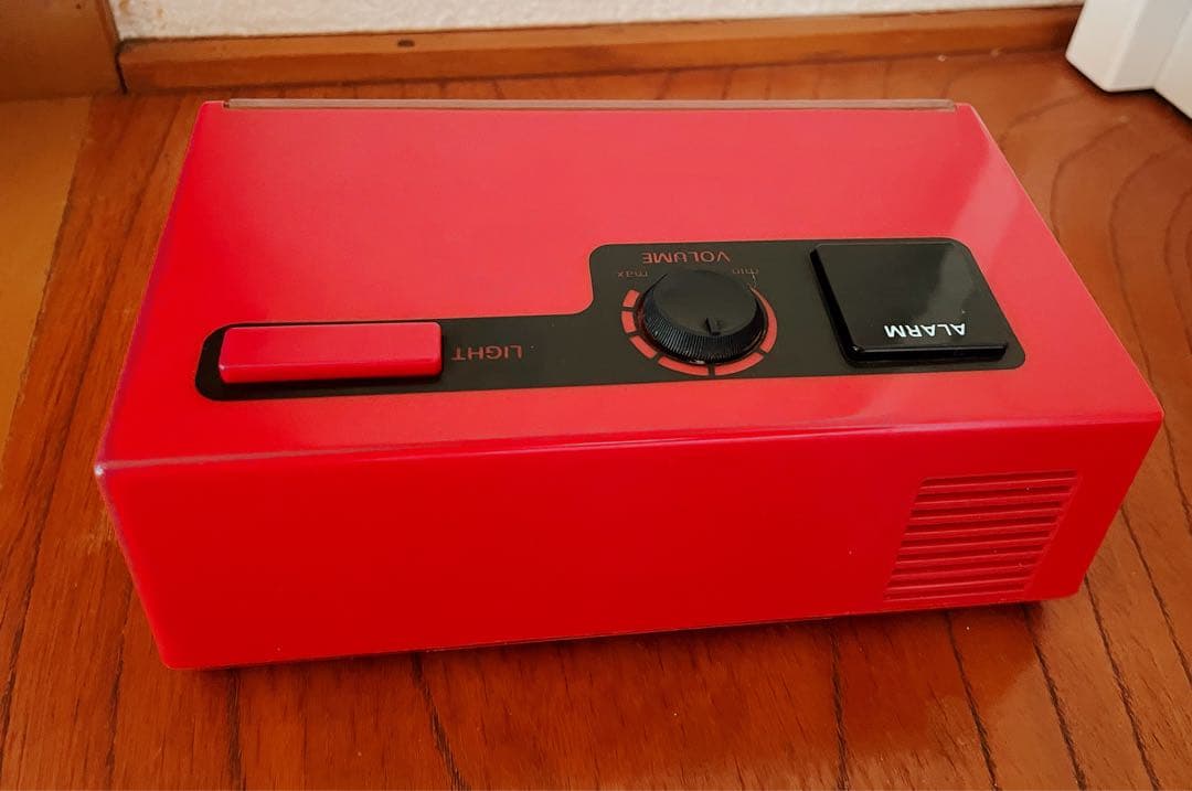 CITIZEN★シチズン★デジタル アラーム パタパタ時計 置時計/赤 稼働品