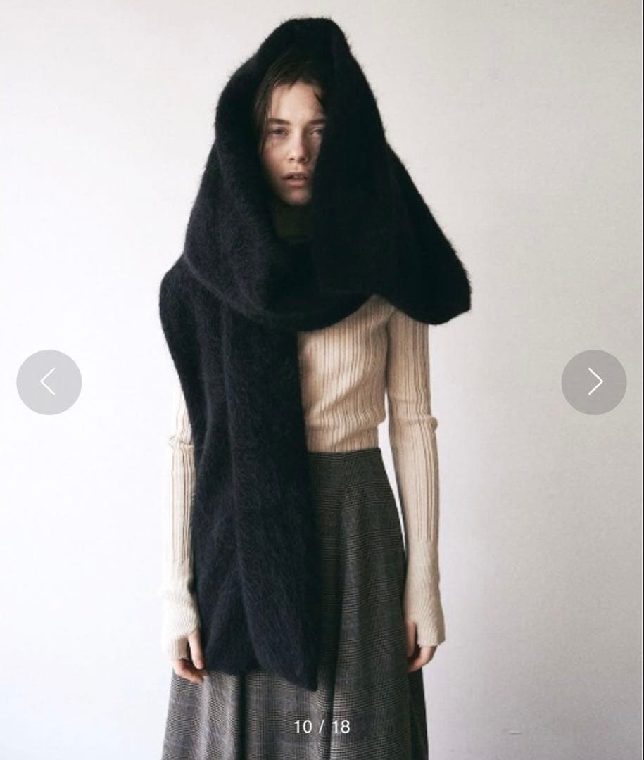 unfil mohair scarf 【美品】　マフラー　ブラック