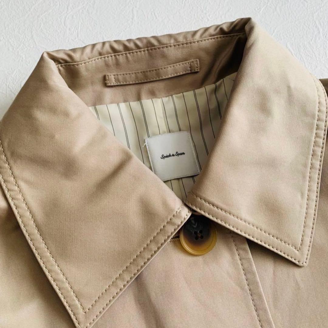 美品　スピックアンドスパン T/Cギャバジンステンカラーコート　36