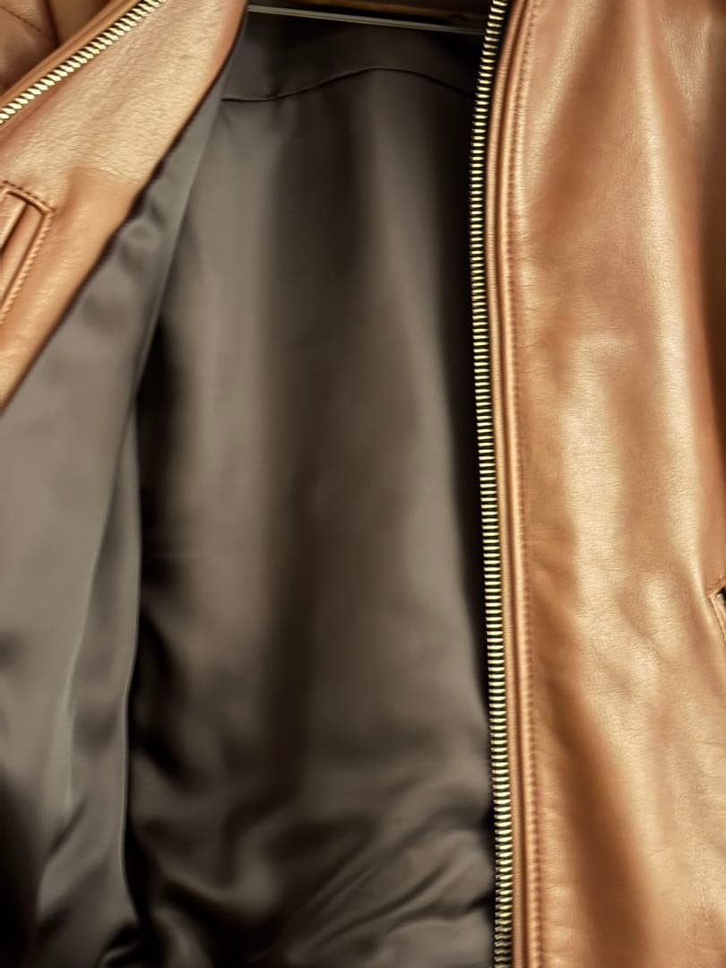 【美品】FIXER F2 シングルライダース　ブラウン　48