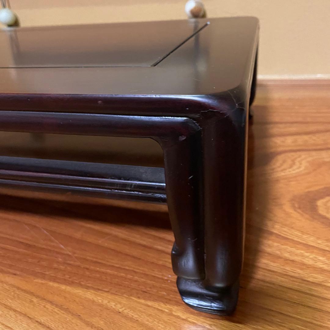 盆栽台 花台 飾り台 香炉台 花瓶台 サイドテーブル 木製 花梨材 ビンテージ