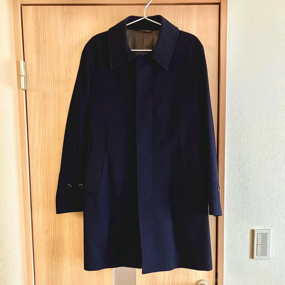 ロロピアーナ×SHIPS ステンカラーコート　紺