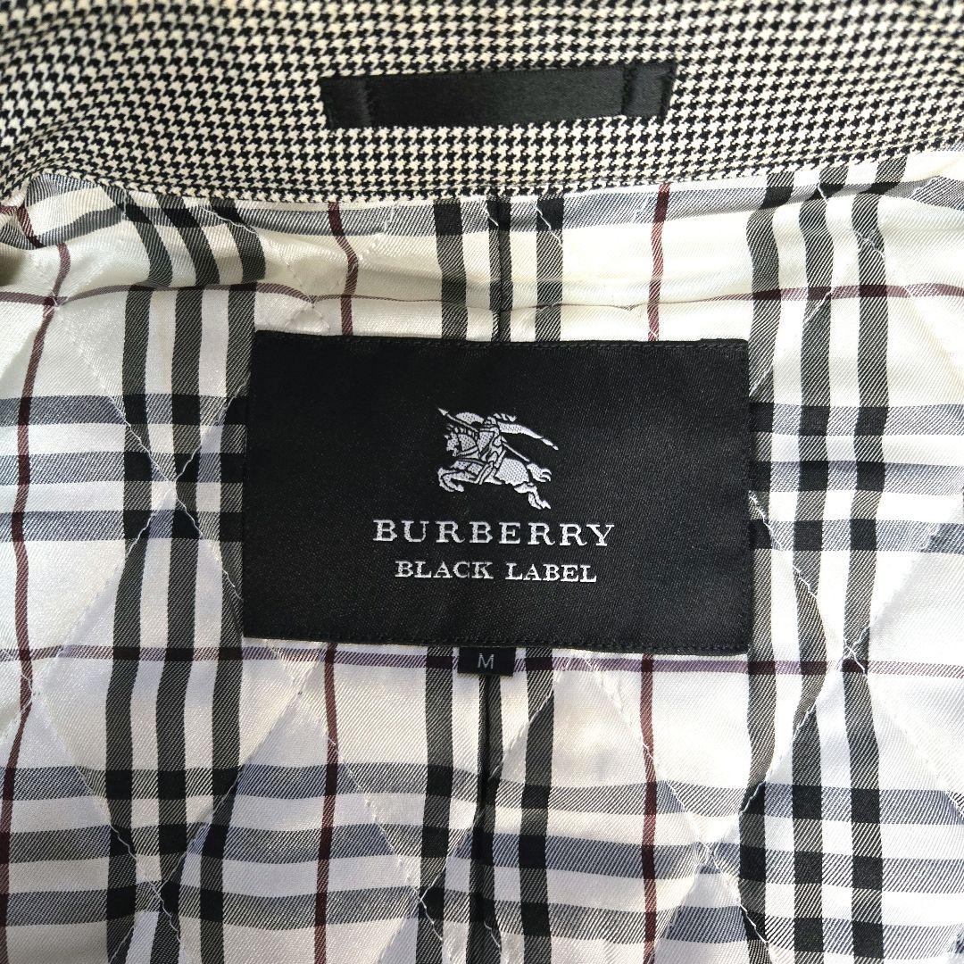 バーバリーブラックレーベル　ノバチェック　ステンカラーコート Mサイズ　千鳥格子