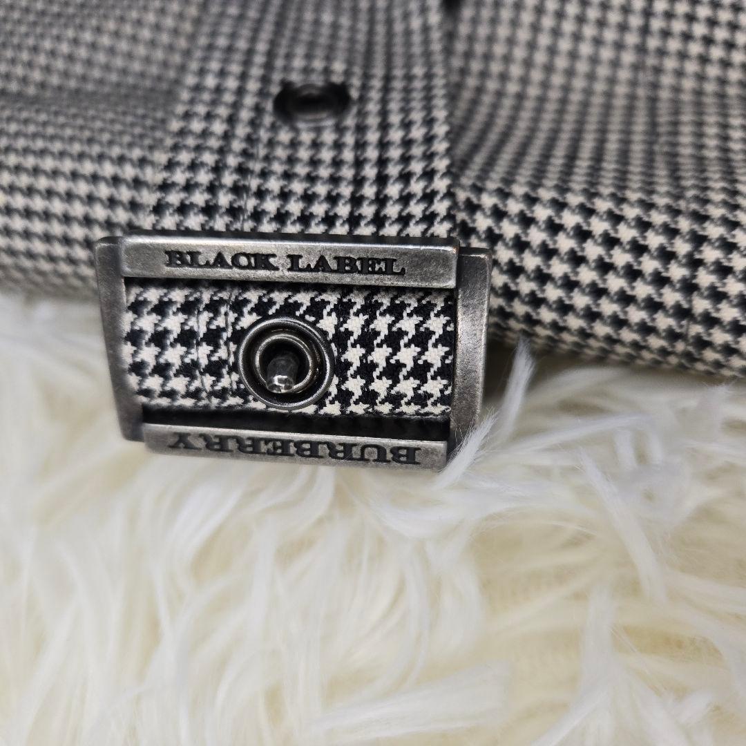 バーバリーブラックレーベル　ノバチェック　ステンカラーコート Mサイズ　千鳥格子