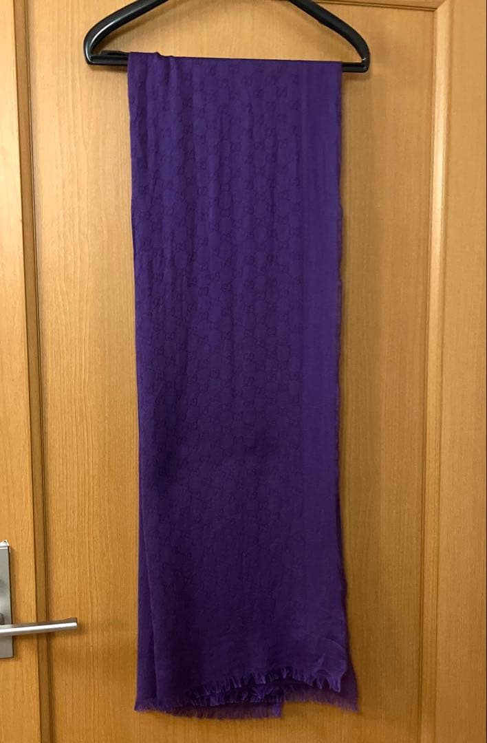 GUCCI グッチ 大判　紫 ストール 190×60cm