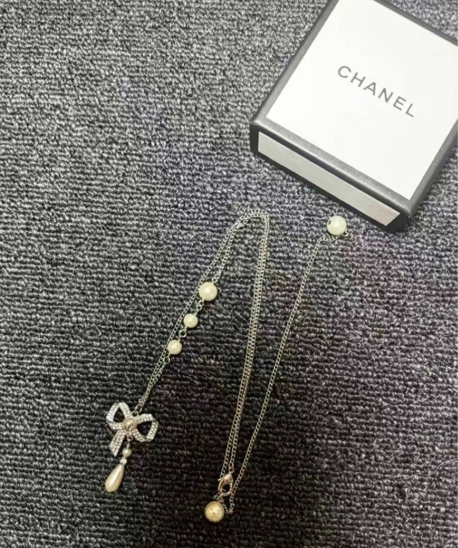 商品名: CHANEL ネックレス（リボン＆パールデザイン）