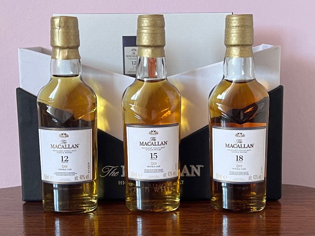 限定！The MACALLANダブルカスク ミニボトル3本セット箱入り