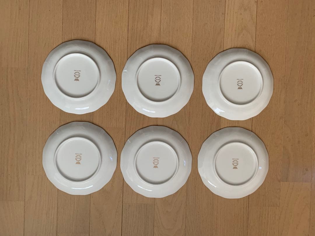 NARUMI ミラノシリーズ ケーキプレート6枚セット 直径17センチ