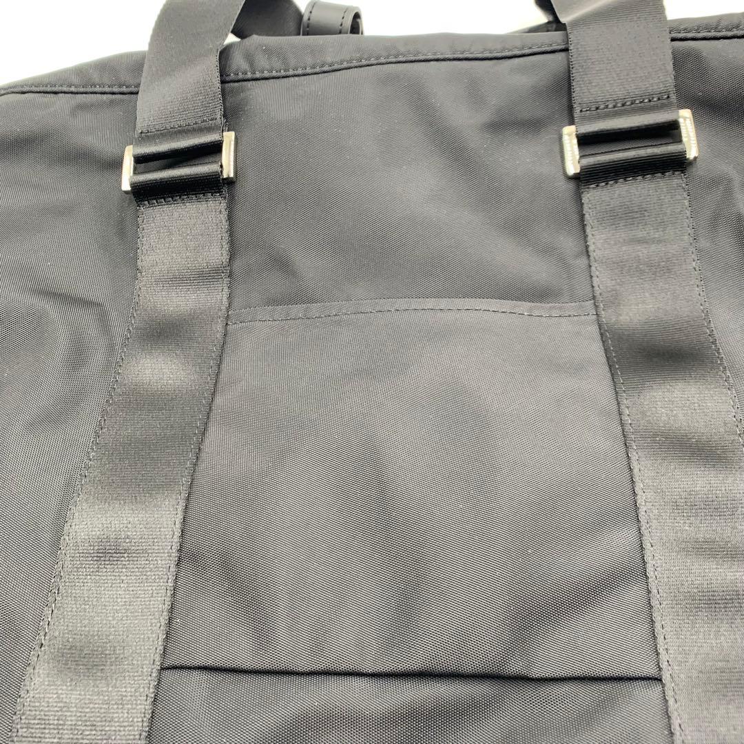 未使用級 アニエスベー ボヤージュ ボストンバッグ 2way ナイロン 牛革 黒