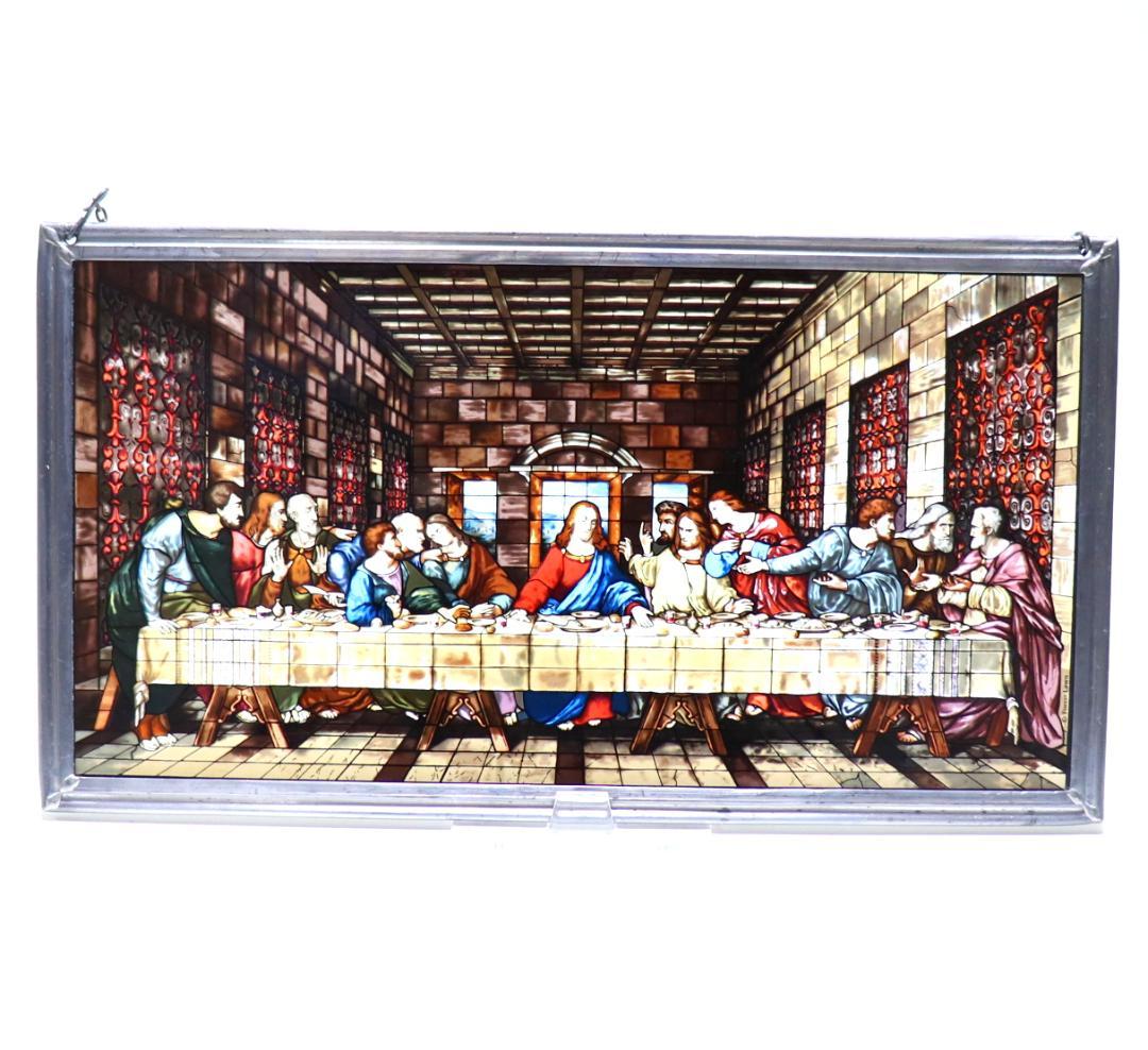 レオナルド・ダ・ヴィンチ ヴィンテージ ステンドグラス最後の晩餐グラスマスターズ