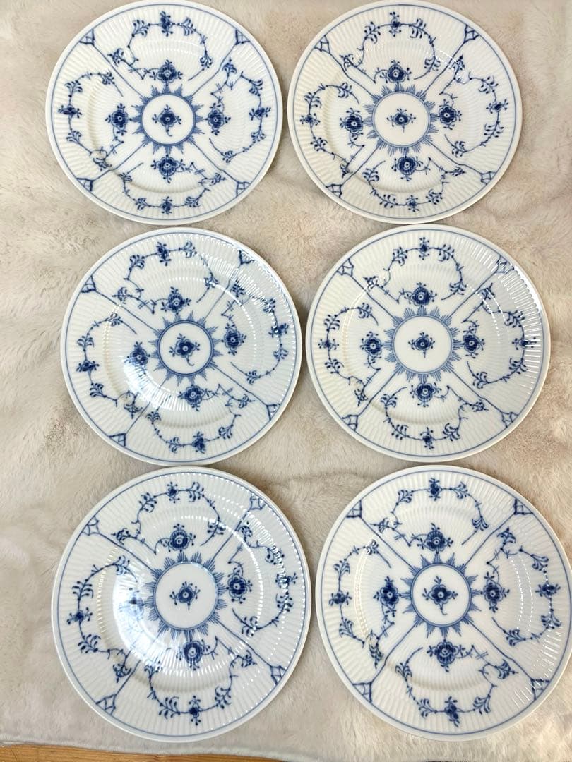 ロイヤルコペンハーゲン ブルーフルーテッド プレイン プレート　19cm