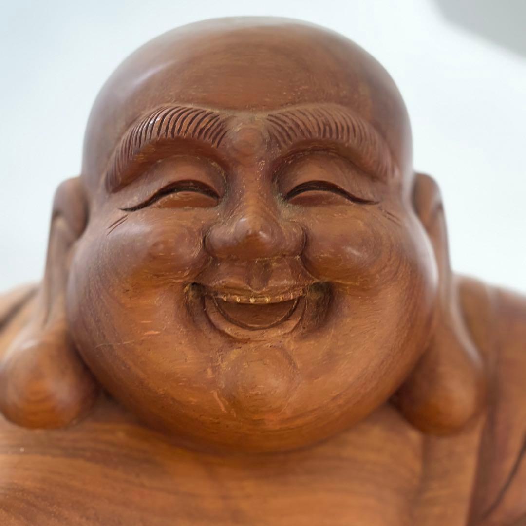 木彫り　特大　布袋様　七福神　置物　商売繁盛　開運