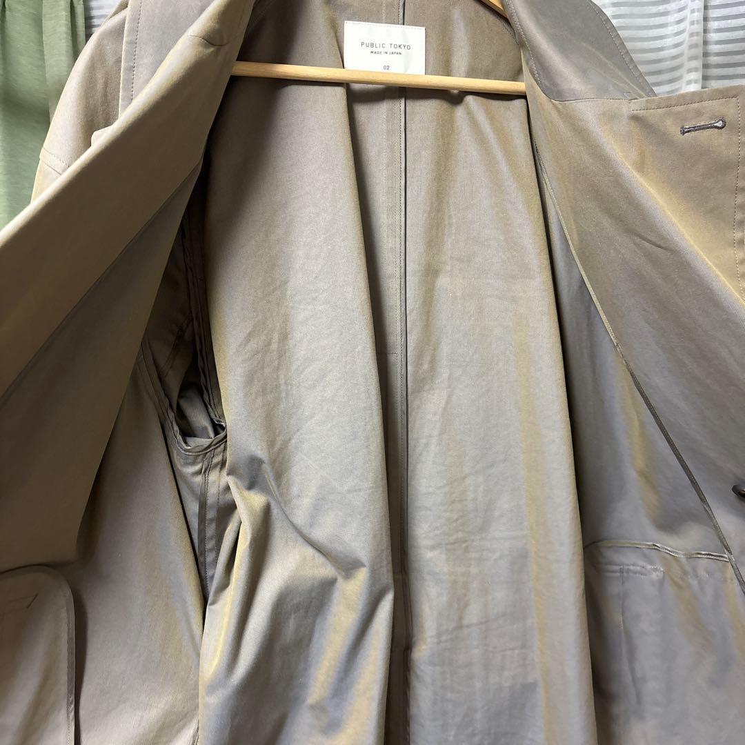美品【PUBLIC TOKYO】カーキトレンチコート オーバーサイズ