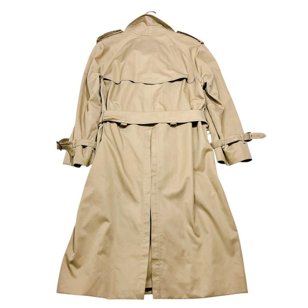 【逸品】バーバリーズ　ロングトレンチコート　ハニーベージュ　ダブル XL相当