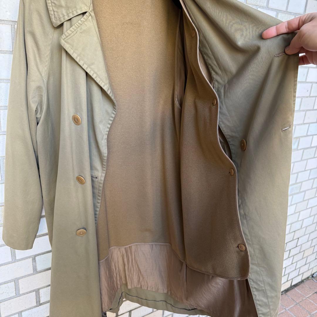 COMOLI コットンギャバダブルブレステッドコート