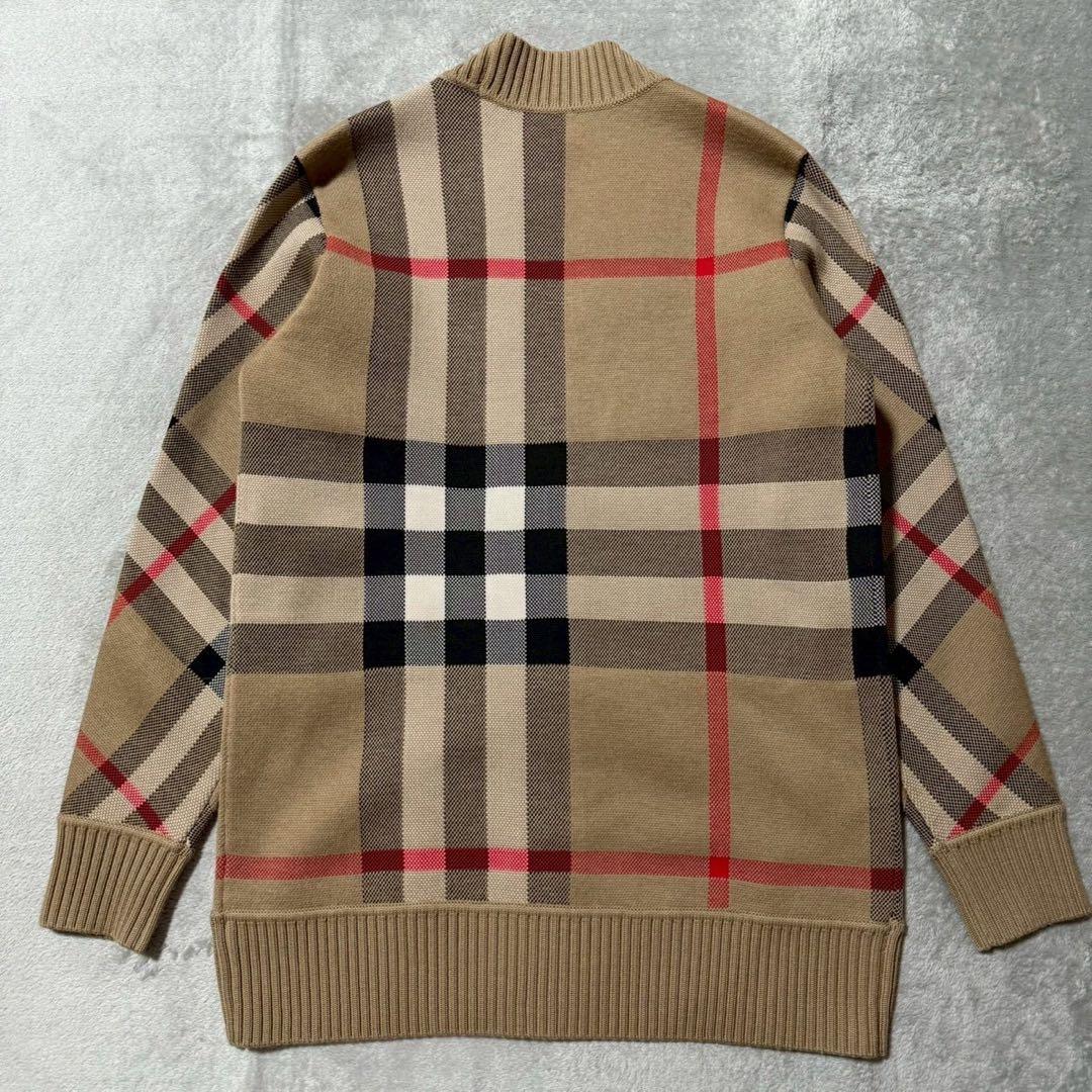 BURBERRY バーバリー ウールブレンド カーディガン チェック XSサイズ
