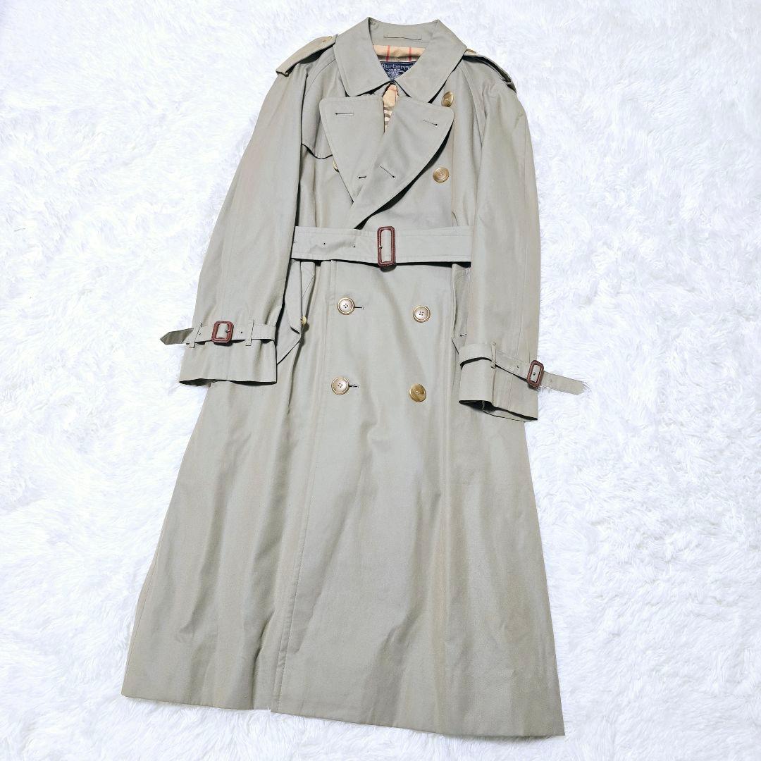 美品✨バーバリー トレンチコート ベルト カーキ 玉虫