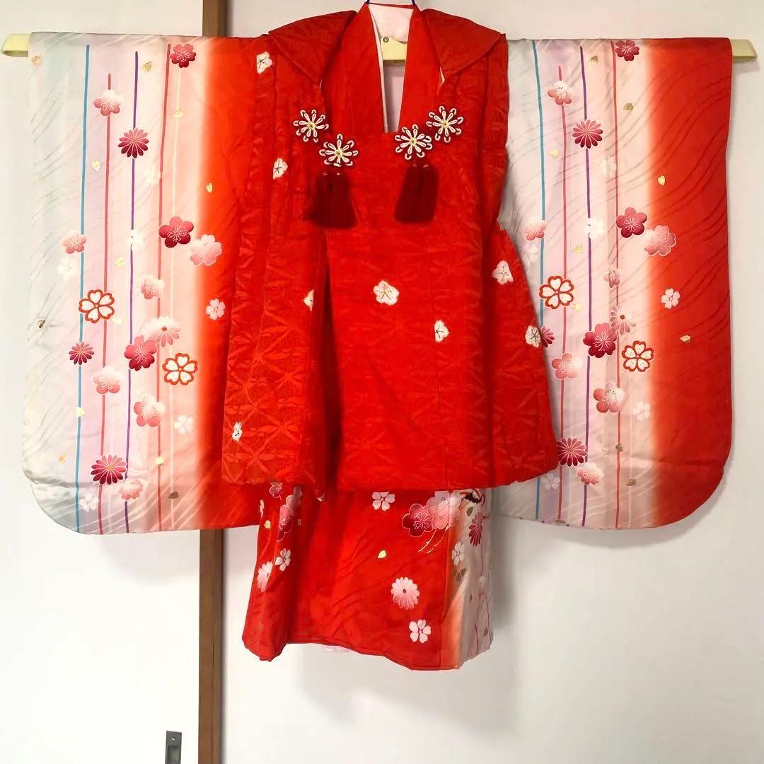 正絹★美品　七五三　3才　着物と被布と襦袢の3セット