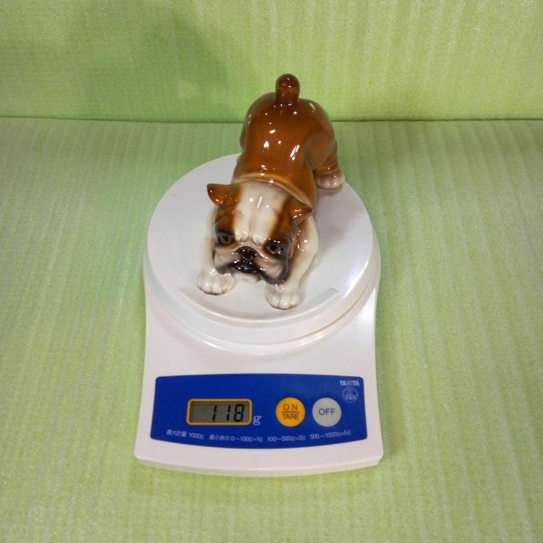 HK　D179B　陶器製と思われるブルドッグの置物　Bulldog　フィギュア