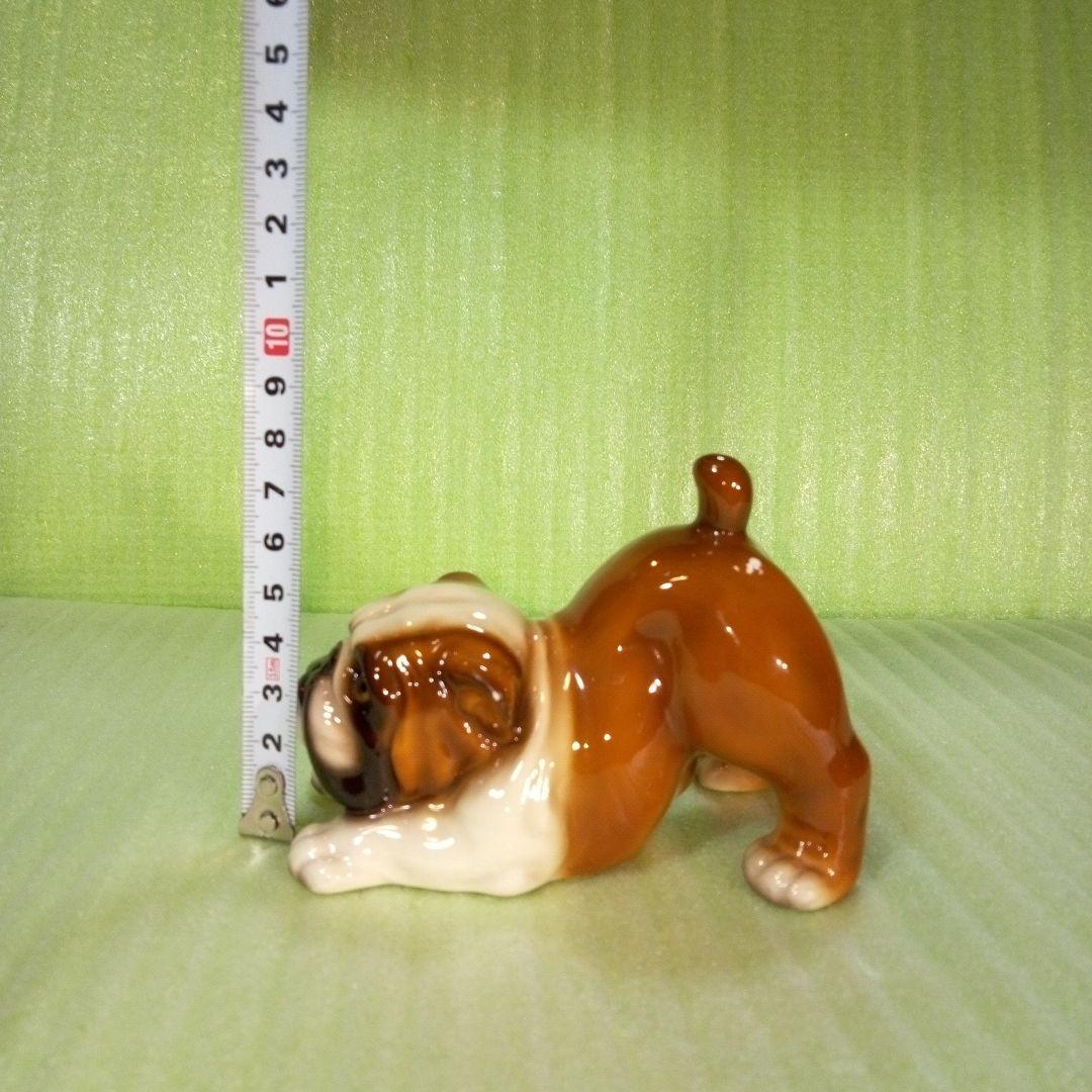 HK　D179B　陶器製と思われるブルドッグの置物　Bulldog　フィギュア