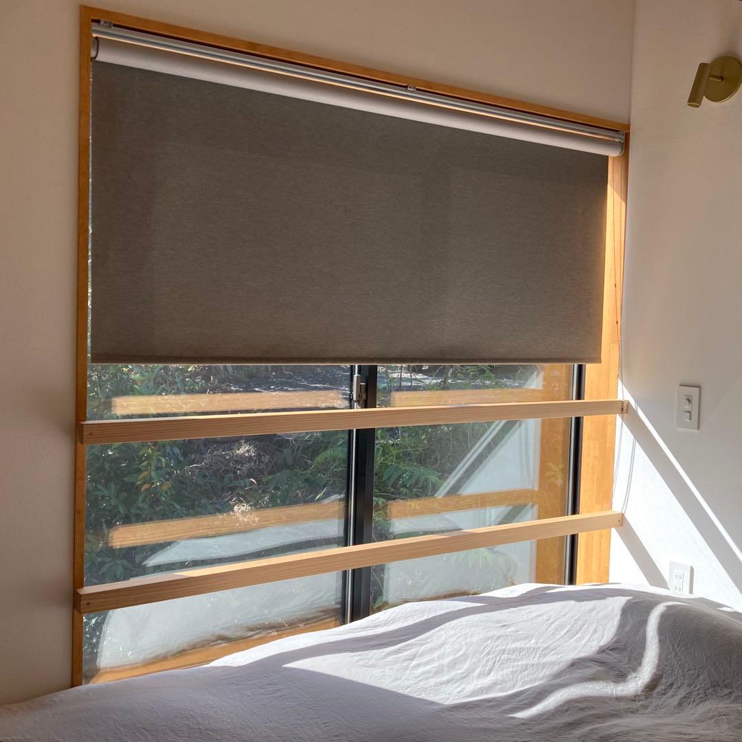 遮光 ニチベイ ロールスクリーン ソフィー ミニマル幅161×丈129【右操作】