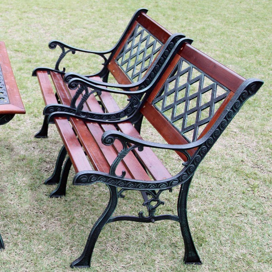 ４点セット：クロスベンチ幅127ｃｍ1点、クロスチェア2点、クロステーブル1点