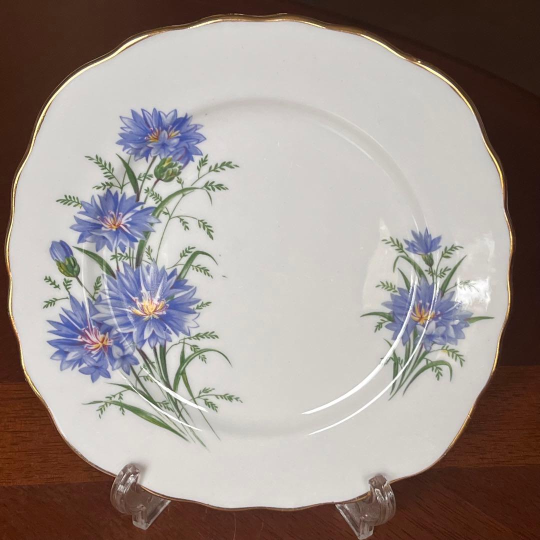 【レア美品】ロイヤルベール★ブルーコーンフラワー★トリオ