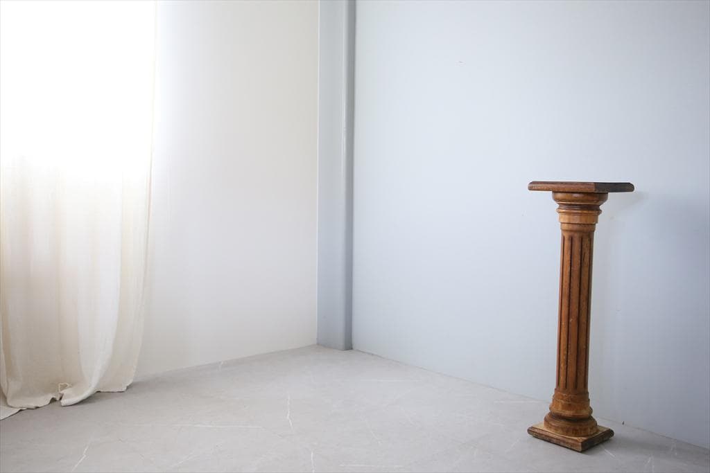 フランスアンティーク木製フラワースタンド/花台/飾り棚/テーブル机(90-199