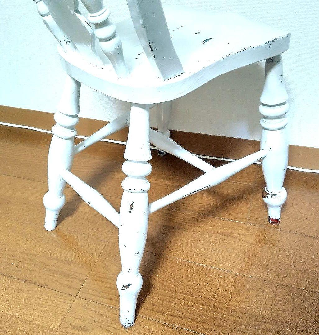 アンティーク ヴィンテージ ホワイトペイント ウインザー チェア