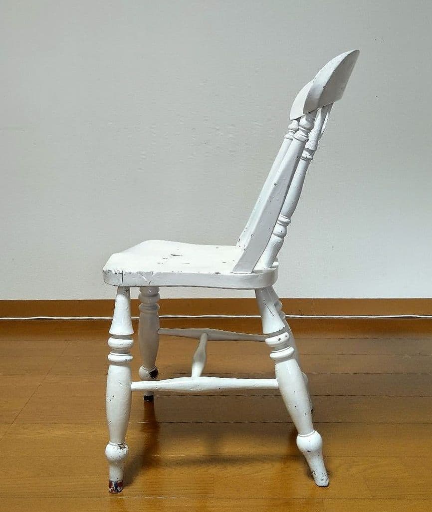 アンティーク ヴィンテージ ホワイトペイント ウインザー チェア
