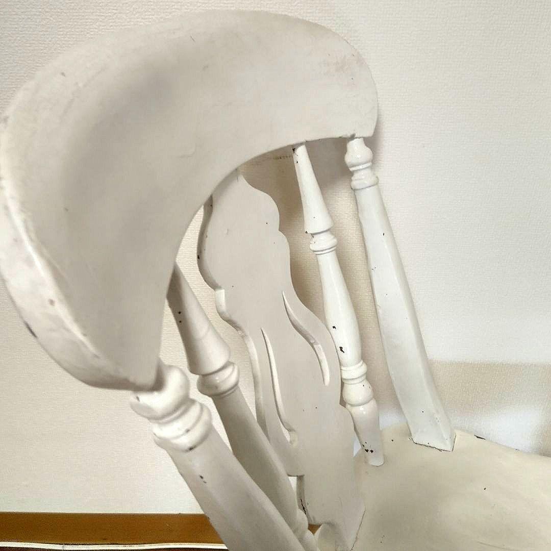 アンティーク ヴィンテージ ホワイトペイント ウインザー チェア