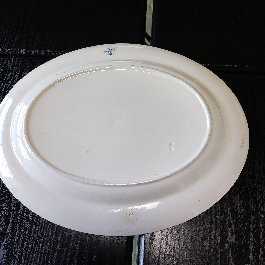 英国アンティーク　オーバルプレート　大皿 アールヌーヴォー