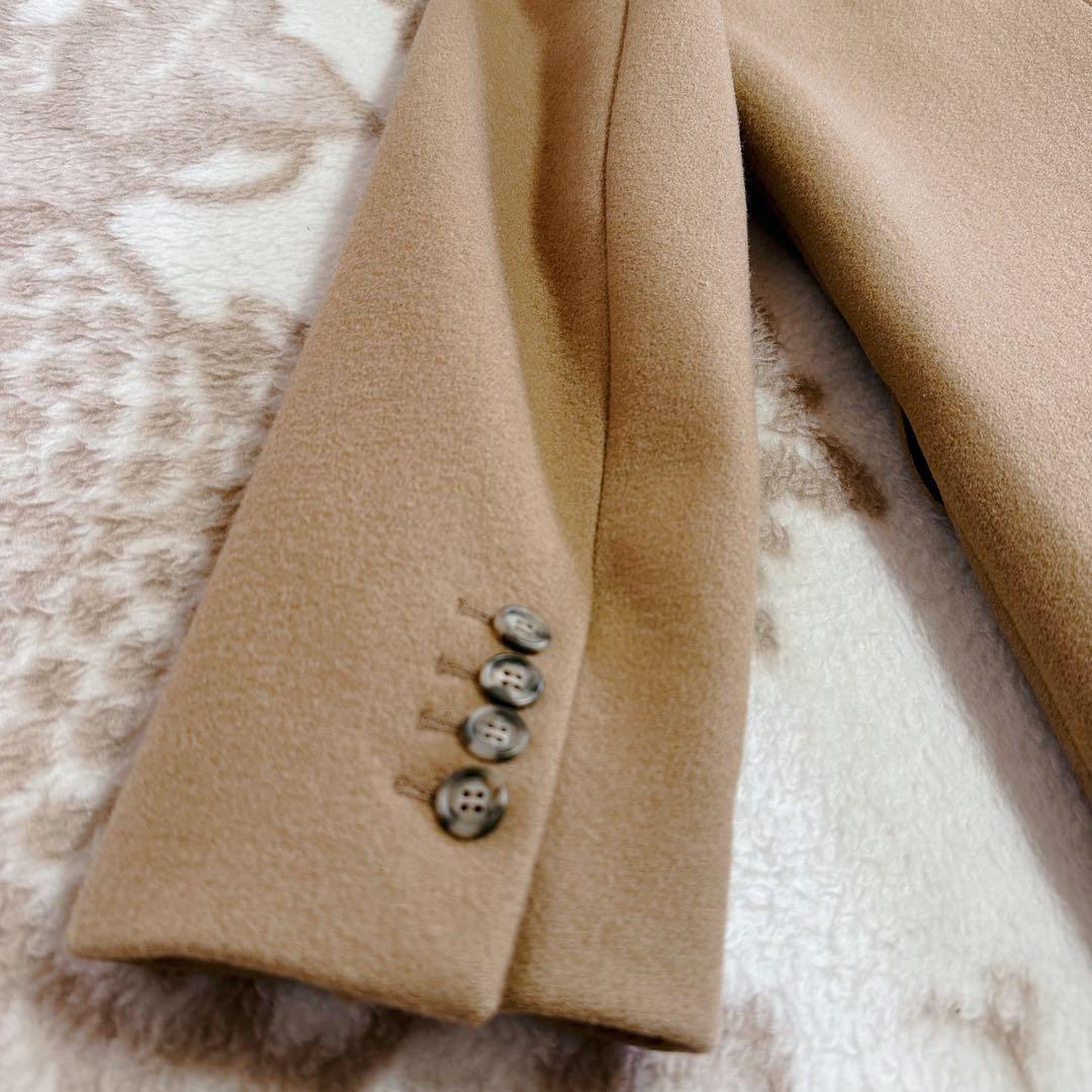 ami アミパリス ダブルブレスト チェスターコート ウール ロング 46