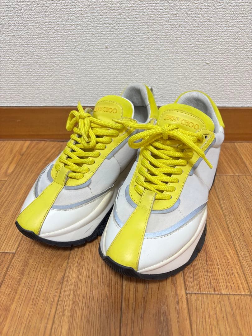 JIMMY CHOO ジミーチュウ★RAINE 厚底ローカット スニーカー★23
