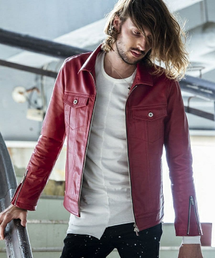 NO ID. ノーアイディー ライダース レザージャケット 牛革 サイズ3 L