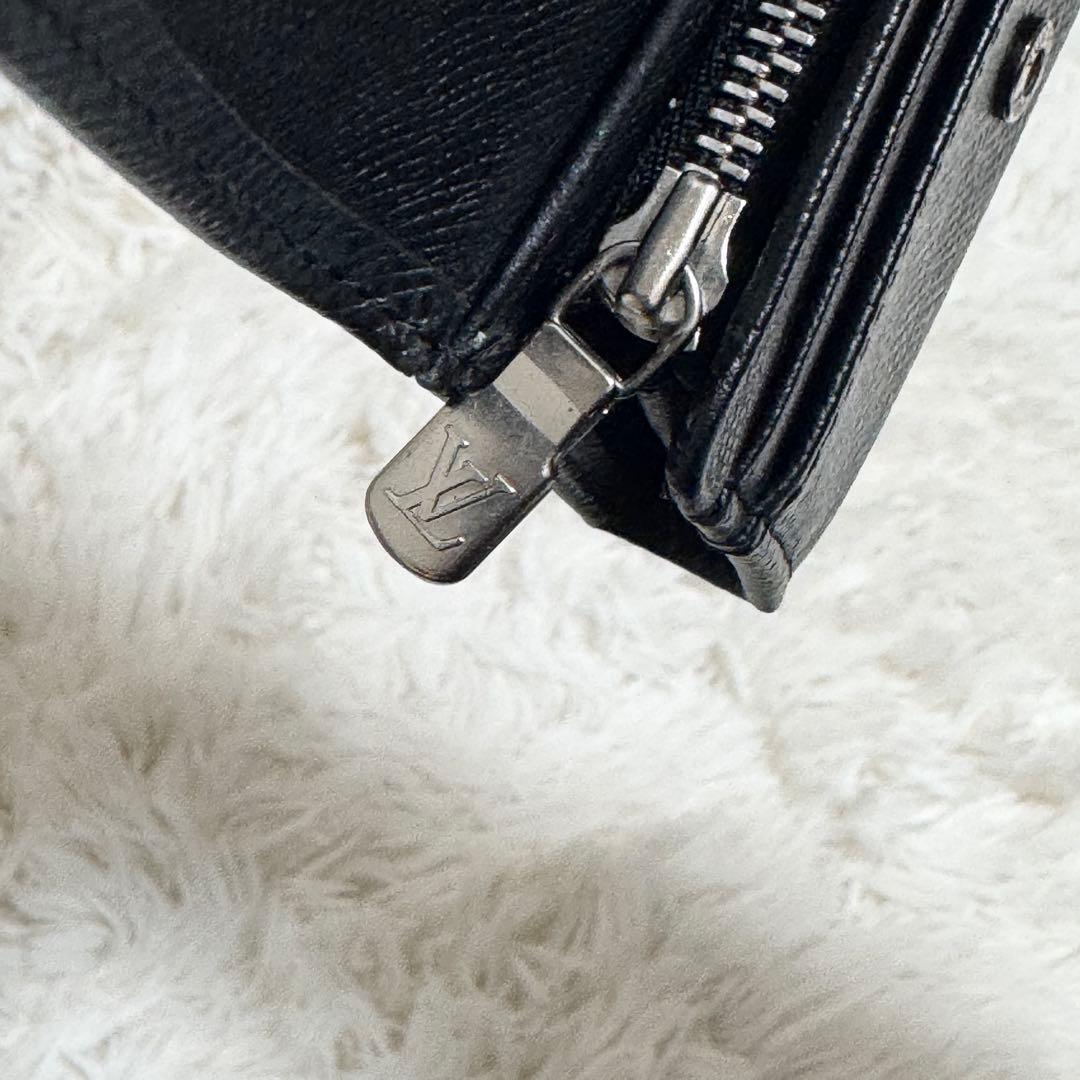 ルイヴィトン　タイガ　カードケース　ブラック　レザー