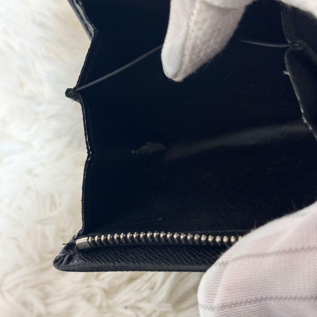 ルイヴィトン　タイガ　カードケース　ブラック　レザー