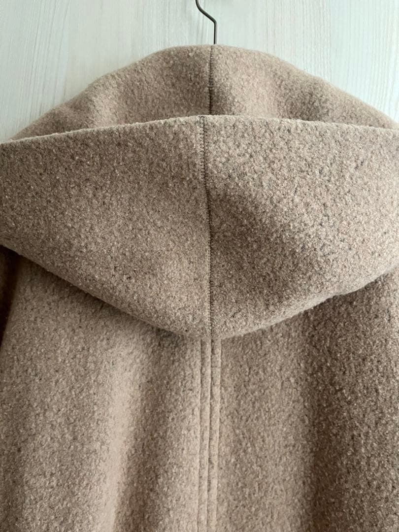 GREEDinternational フードロングコート ベージュ