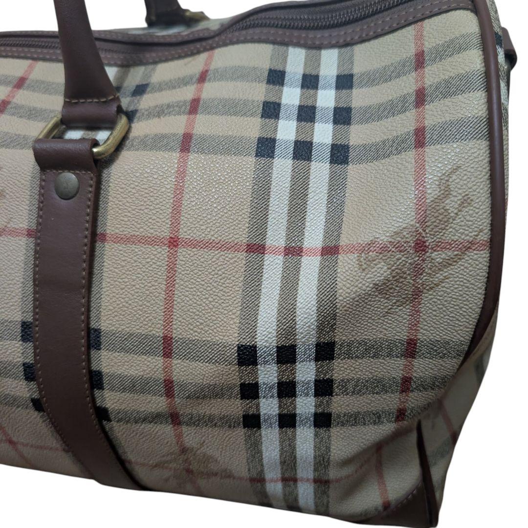 バーバリー　ボストンバッグ　ノバチェック　シャドーホース　2way PVC